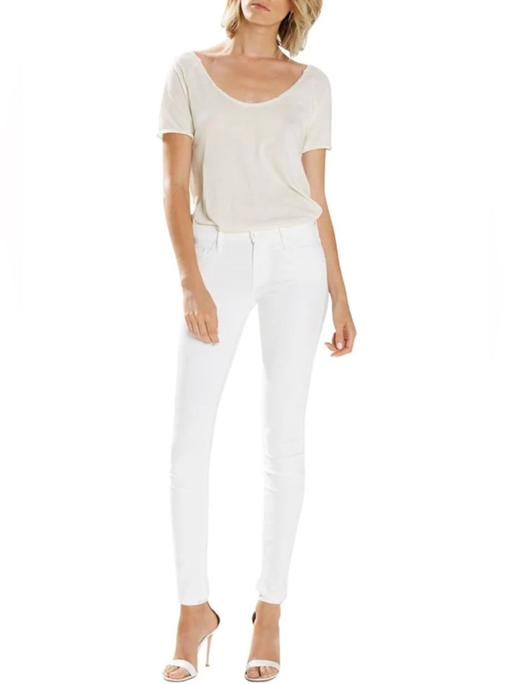 💕💜 MOTHER The Looker White Skinny Jeans | Size 27 | Ankle | EUC Minimalist Luxe